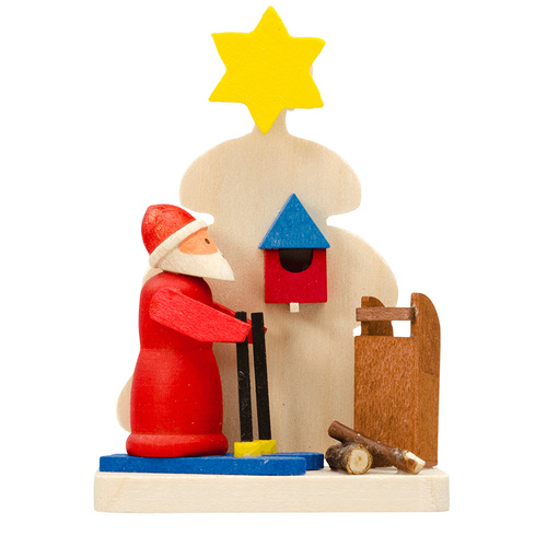 6cm Santa With Skis By Graupner image
