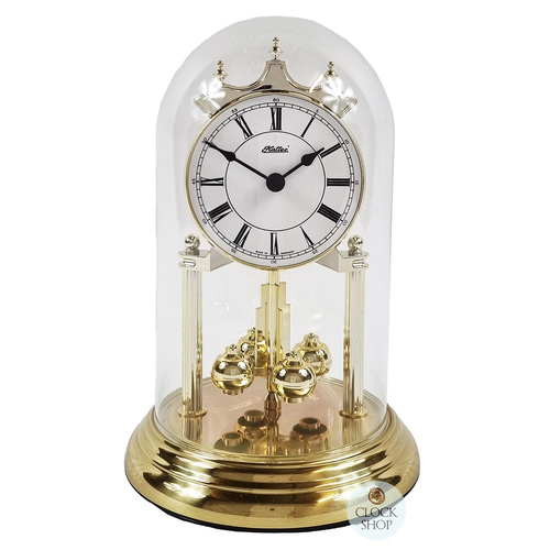 23cm Gold Anniversary Clock With White Dial By HALLER (Roman) image
