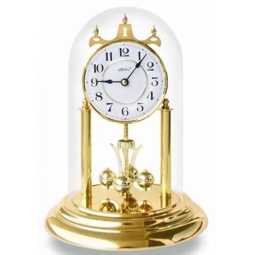 30cm Gold Anniversary Clock With White Embossed Dial By HALLER