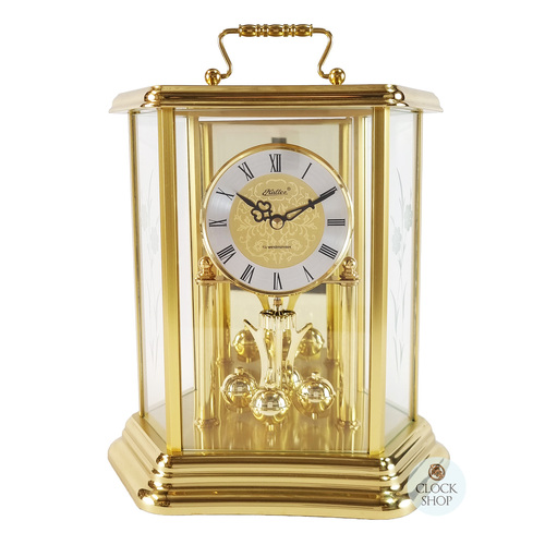 27cm Gold Anniversary Carriage Clock With Westminster Chime By HALLER