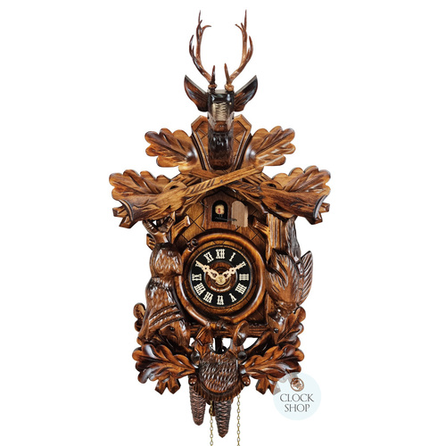 After The Hunt 1 Day Mechanical Carved Cuckoo Clock 40cm By ENGSTLER