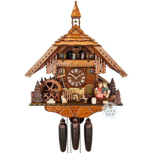 Sweethearts 8 Day Mechanical Chalet Cuckoo Clock With Dancers 52cm By SCHWER