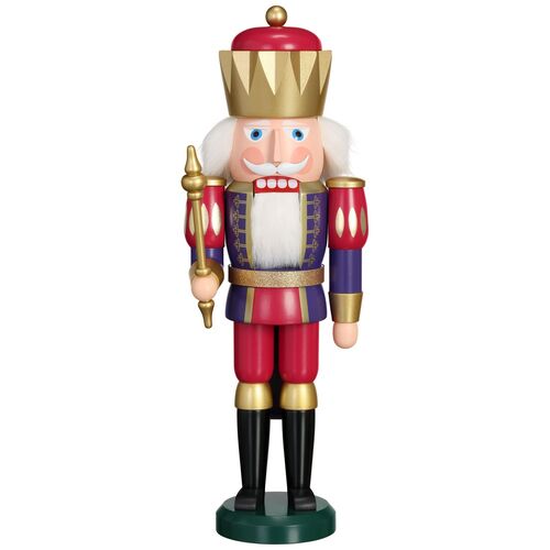 40cm Purple & Pink King Nutcracker By Seiffener image