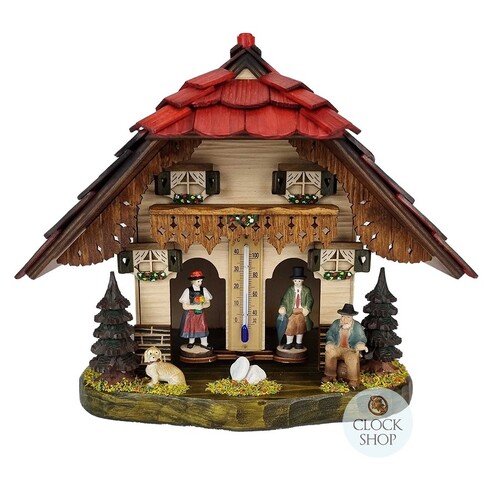 22cm Chalet Weather House With Grandpa By TRENKLE image