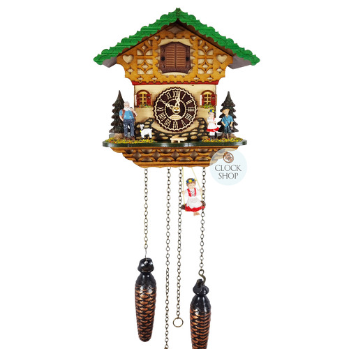 Heidi House Battery Chalet Cuckoo Clock With Swinging Doll 20cm By TRENKLE image