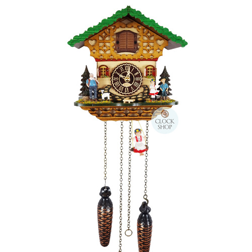 Heidi House Battery Chalet Cuckoo Clock With Swinging Doll 20cm By TRENKLE