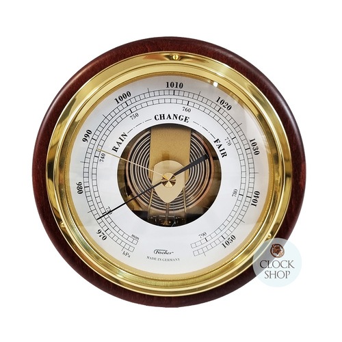 17cm Mahogany Barometer By FISCHER image