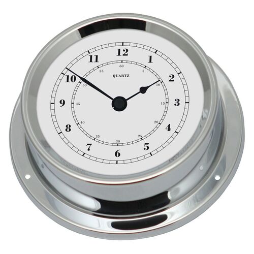 12.5cm Chrome Nautical Quartz Clock By FISCHER