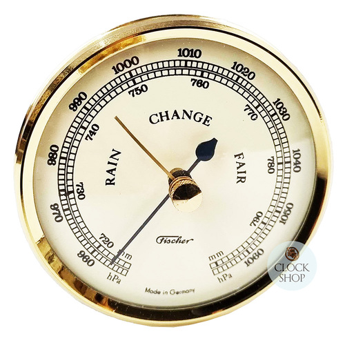 6.3cm Gold Barometer Insert With Ivory Dial By FISCHER