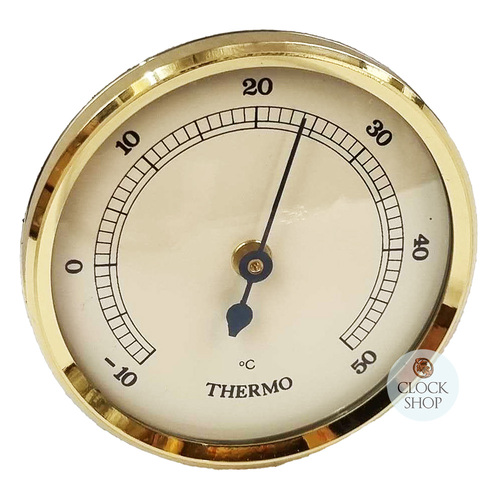 6.3cm Gold Thermometer Insert With Ivory Dial By FISCHER