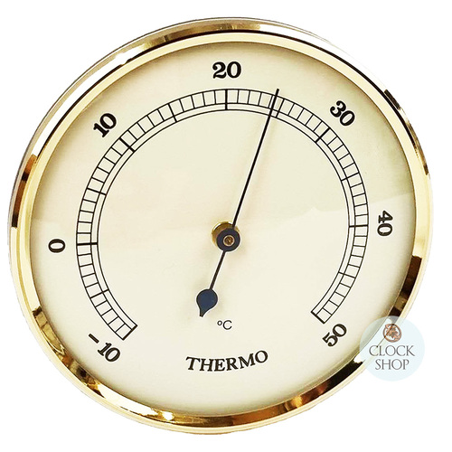 8.4cm Gold Thermometer Insert With Ivory Dial By FISCHER image