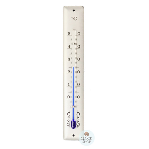 13cm Silver Thermometer Square Top By FISCHER