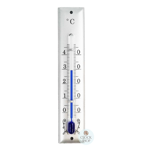 9.5cm Silver Thermometer Square Top By FISCHER