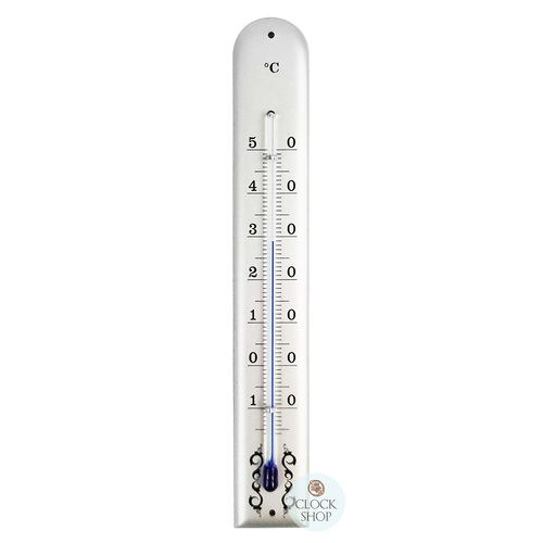 16.5cm Silver Thermometer Round Top By FISCHER
