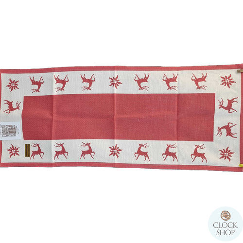 Red Reindeer Table Runner By Schatz (100cm) image