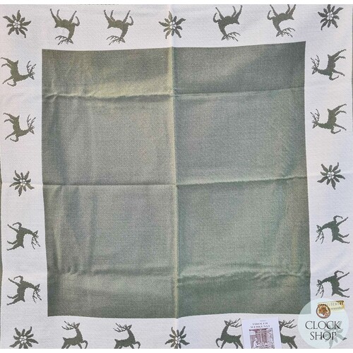 Green Reindeer Tablecloth By Schatz (80cm) image