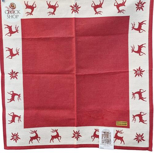 Red Reindeer Tablecloth By Schatz (80cm)
