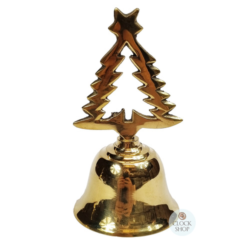 Brass Table Bell With Xmas Tree Handle