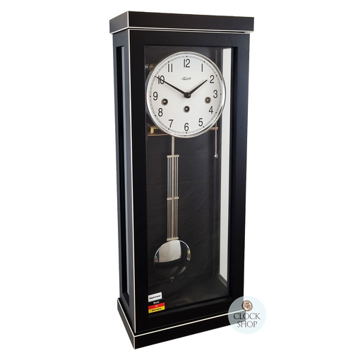 57cm Black 8 Day Mechanical Chiming Wall Clock By HERMLE
