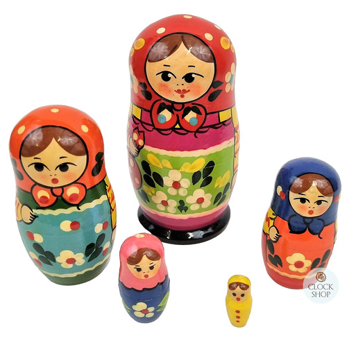 Zagorsk Floral Russian Dolls 11cm (Set Of 5)