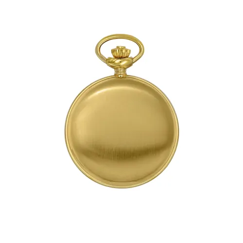 48mm Gold Unisex Pocket Watch With Brushed Plain Case By CLASSIQUE (Roman) image