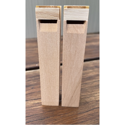 Cuckoo Clock Whistle - Tube 120mm Wooden Pair
