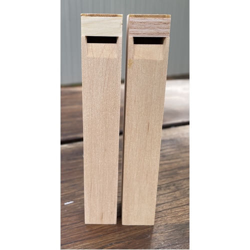 Cuckoo Clock Whistle - Tube 140mm Wooden Pair