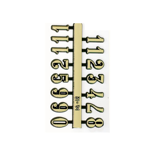 Gold Arabic Numerals 20mm