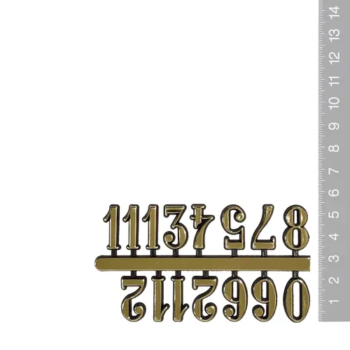 20mm Gold Arabic Numerals image
