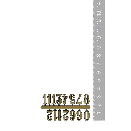 12mm Gold Arabic Numerals image