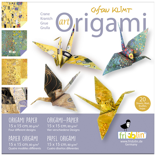 Art Origami- Crane (Gustav Klimt)