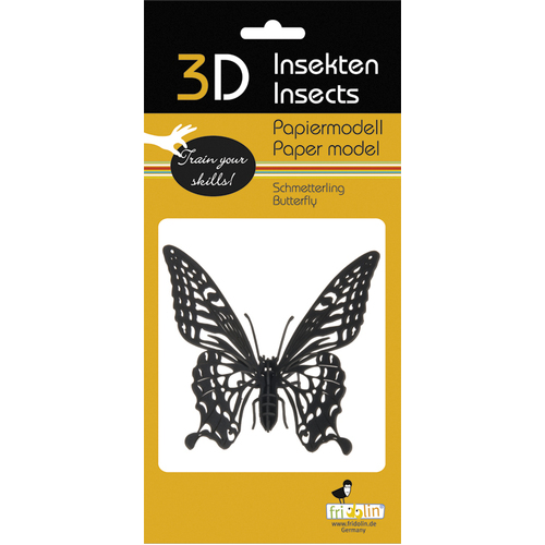 3D Paper Model- Black Butterfly