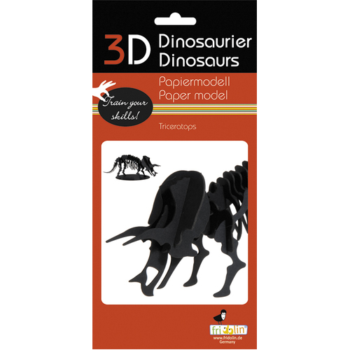 3D Paper Model- Triceratops