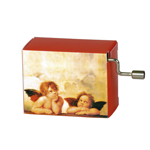 Classic Art Hand Crank Music Box- The Two Cherubs by Raphael (Ave Maria) image