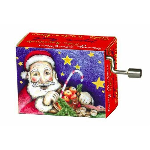 Christmas Hand Crank Music Box - Santa (Jingle Bells)