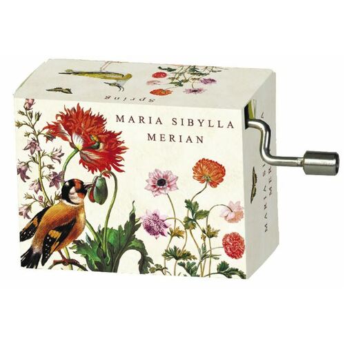 Classic Art Hand Crank Music Box- Maria Sibylla Merian (Vivaldi- Spring)