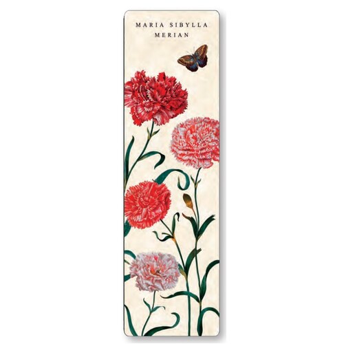 Bookmark- Maria Sibylla Merian (Butterfly & Carnations)