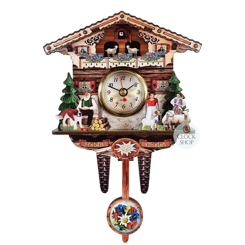 Heidi House Chalet Mini Wall Clock 21cm image