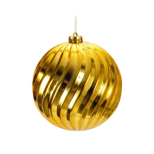 15cm Large Gold Bauble Hanging Decoration image