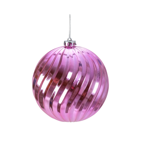 15cm Large Pink Bauble Hanging Decoration image