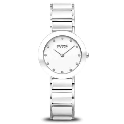 Ceramic Collection White & Silver Womens Watch By BERING