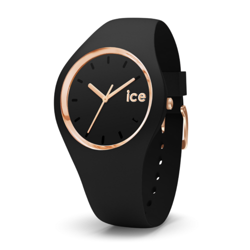Glam Collection Black/Rose Gold Watch with Black Dial By ICE