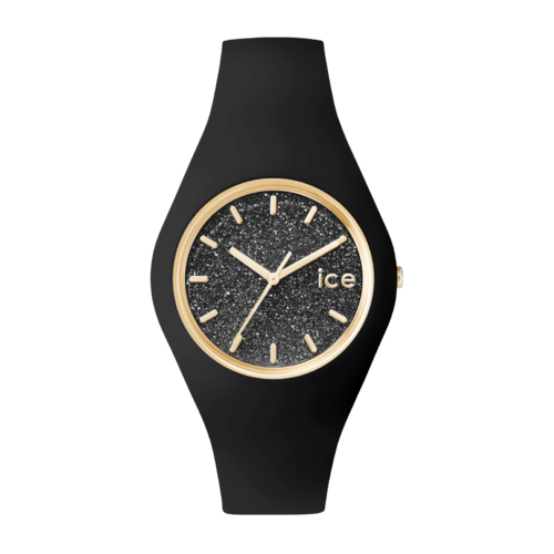 Glitter Collection Black/Gold Watch with Black Dial By ICE