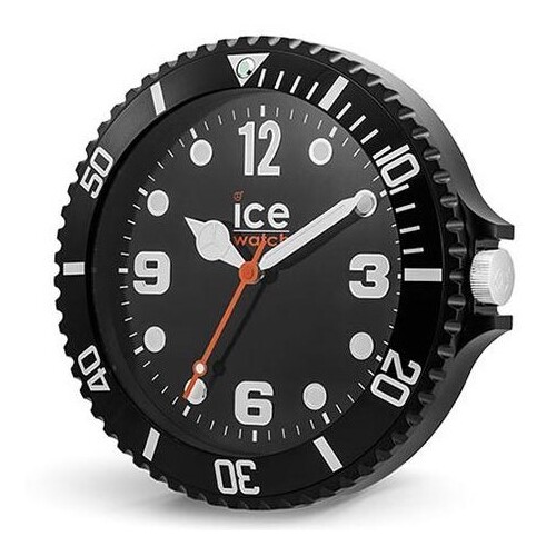 28cm Black Silent Modern Wall Clock By ICE