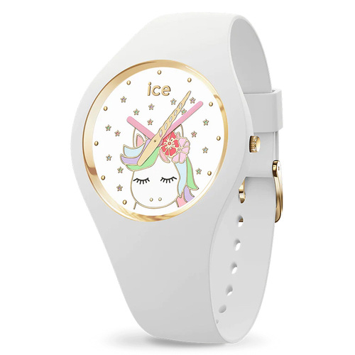 34mm Fantasia Collection White & Gold Youth Watch With Unicorn Dial By ICE-WATCH image
