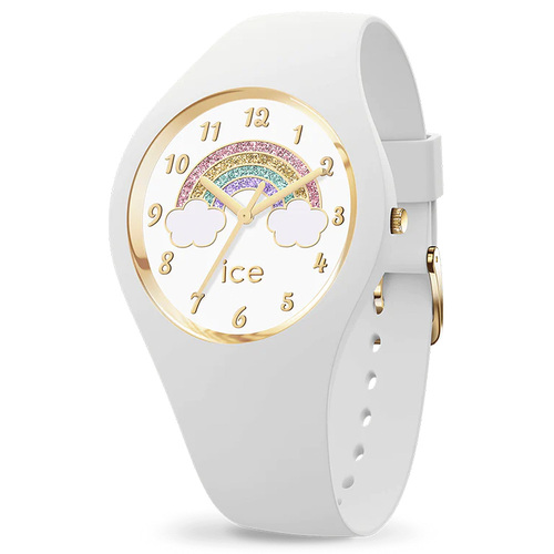 34mm Fantasia Collection White & Gold Youth Watch With Rainbow Dial By ICE-WATCH