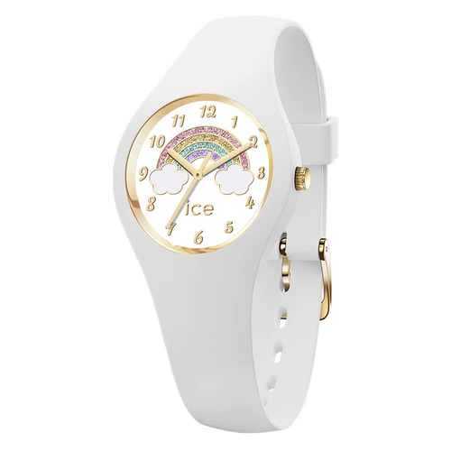28mm Fantasia Collection White & Gold Youth Watch With Rainbow Dial By ICE-WATCH