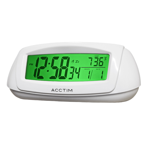 Sol Solar Dual Power Smartlite Lcd Alarm Clock By Acctim Clocks Solar Dual Power Smartlite Lcd Alarm, Solar Powered Alarm Clock