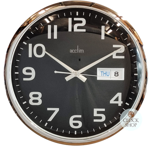 32cm Supervisor Black Dial With Date Wall Clock By ACCTIM