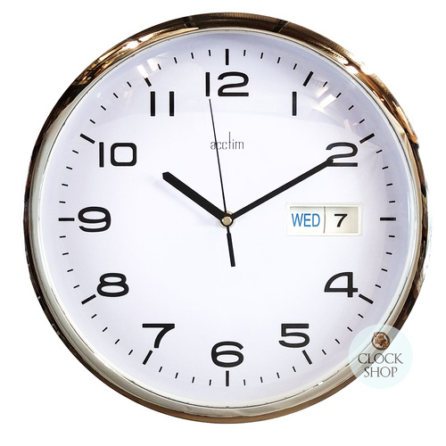 32cm Supervisor White Dial With Date Wall Clock By ACCTIM